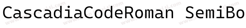 CascadiaCodeRoman SemiBold 半粗体字体转换